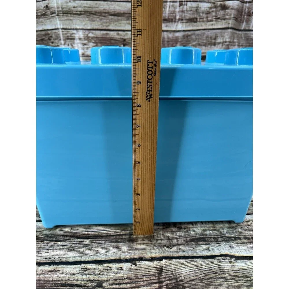 LEGO Light Blue Deep Brick Box To Store Lego 12.5in x 10.5in (No Lego Included)
